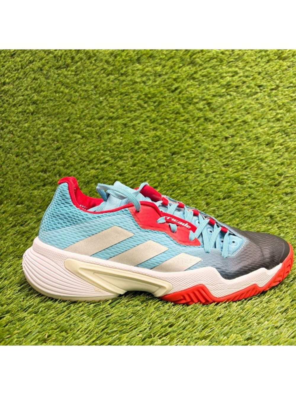 Adidas Barricade Womens Size 6.5 Blue Red White Tennis Pickleball Shoes Sneakers